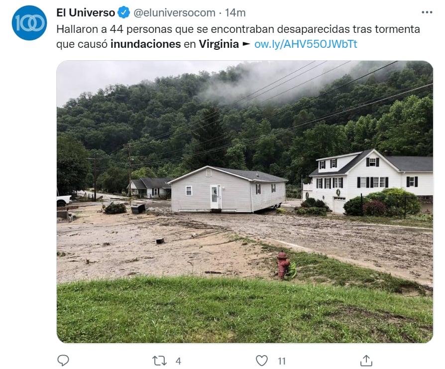 Inundaciones tormentas Virginia