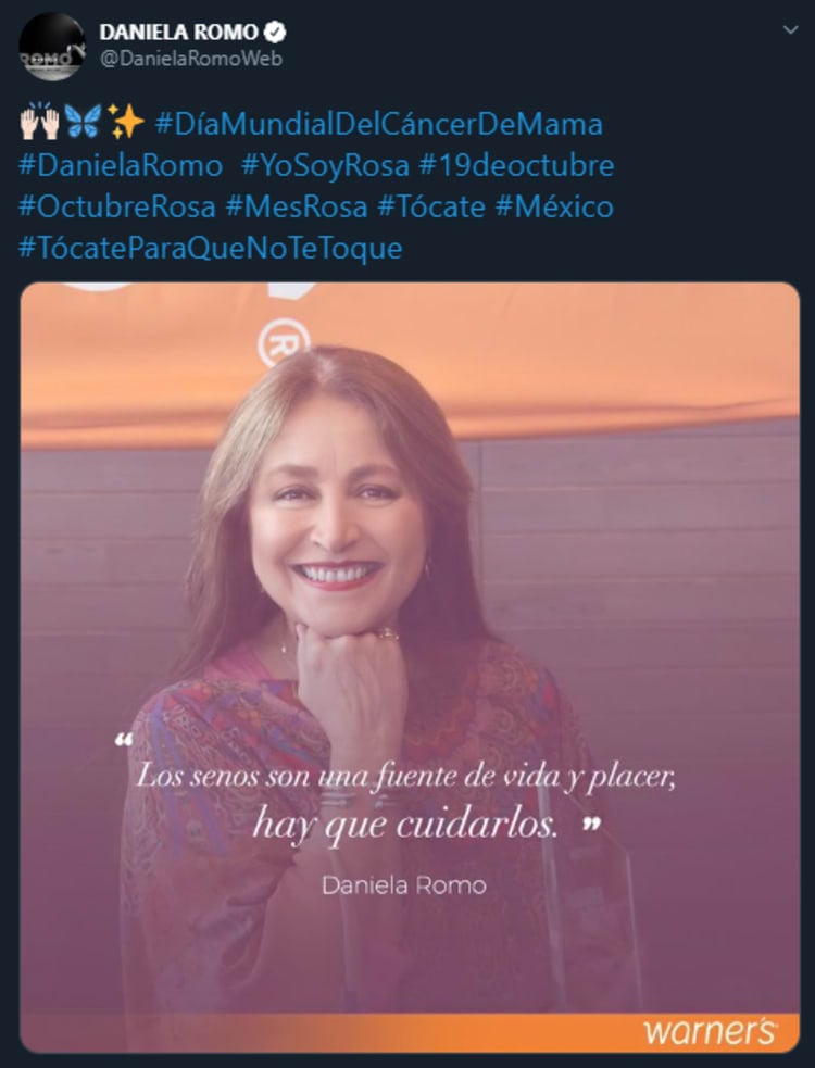 Daniela Romo Cancer Mama October 19