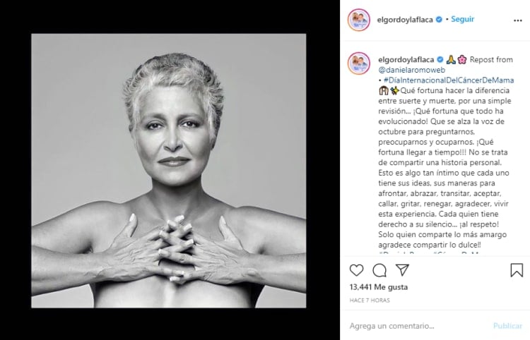 Daniela Romo Cancer Naked Breast October 19