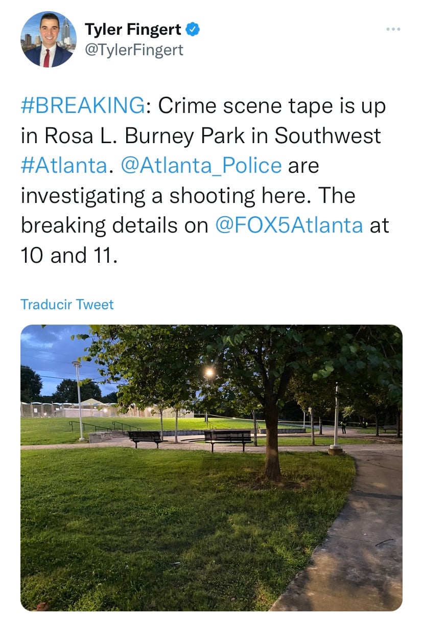 Tiroteo en Rosa L. Burney Park en Atlanta