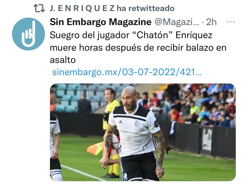 El luto parece 'seguir' al exfutbolista