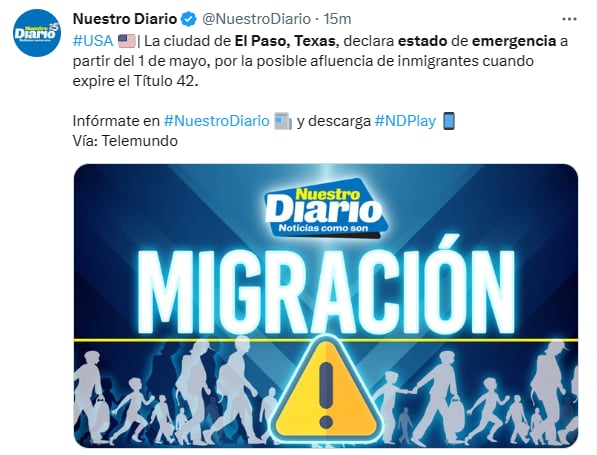 Estado Emergencia El Paso