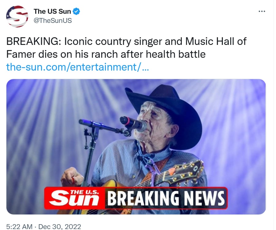 Muere cantante Ian Tyson