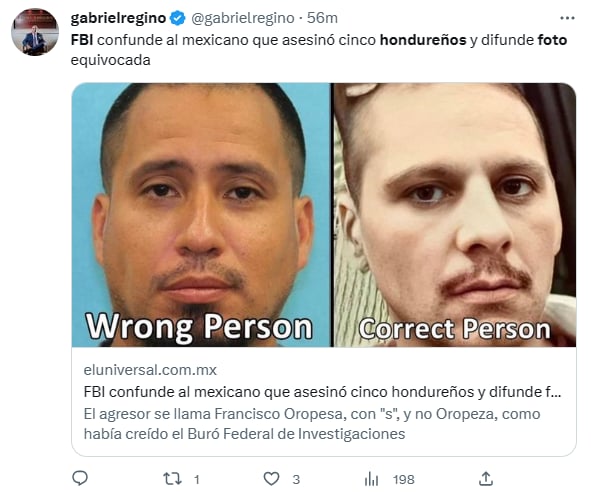 FBI error foto hondureños
