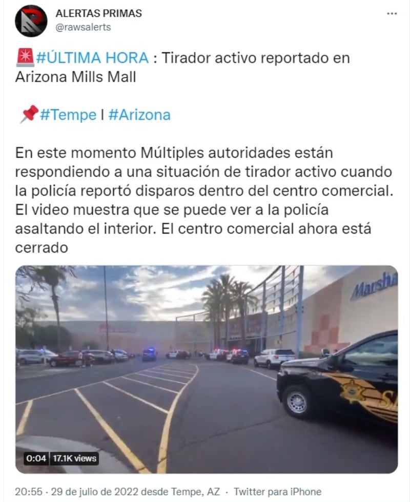 Caos en el centro comercial