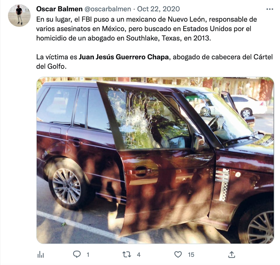 Juan Jesús Guerrero Chapa arrived with his partner at Victoria's Secret only to die
