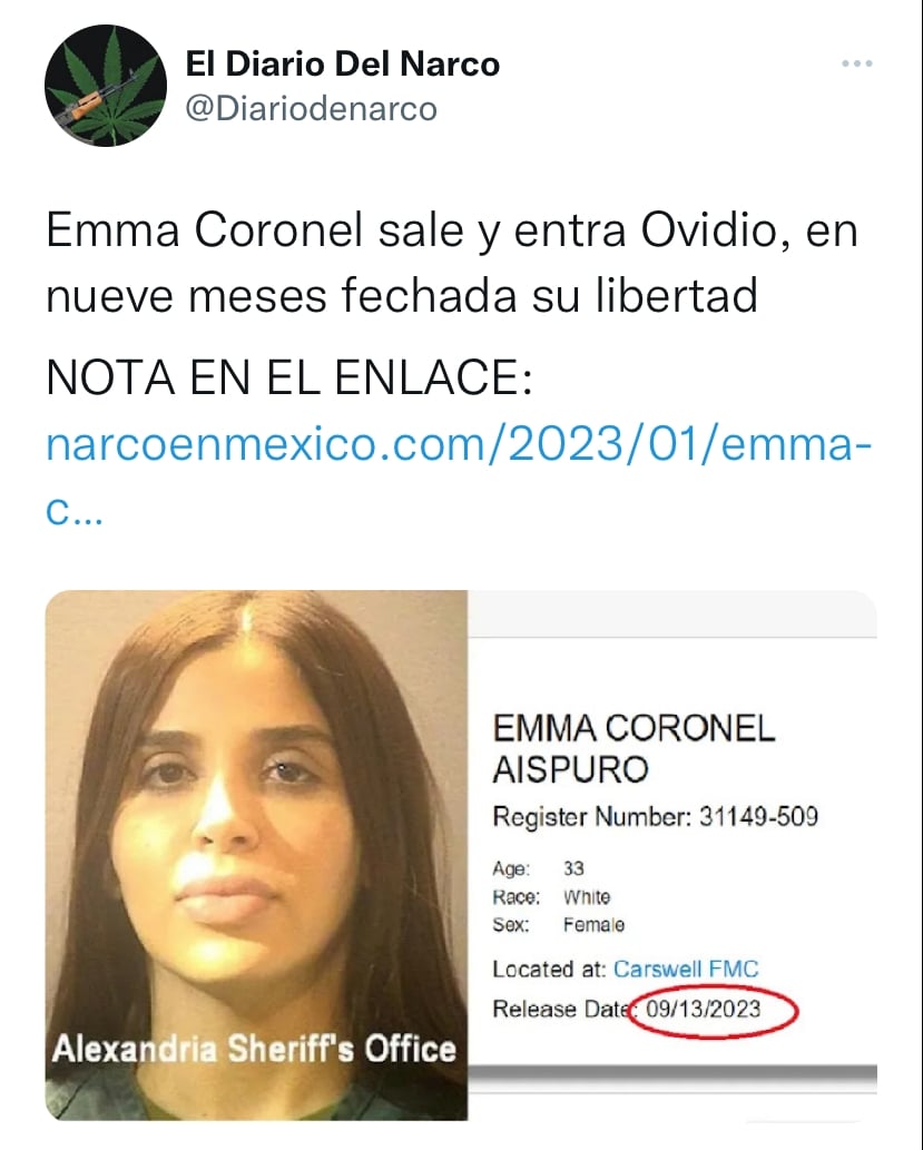 Program could leave in "Liberty" to Emma Coronel before