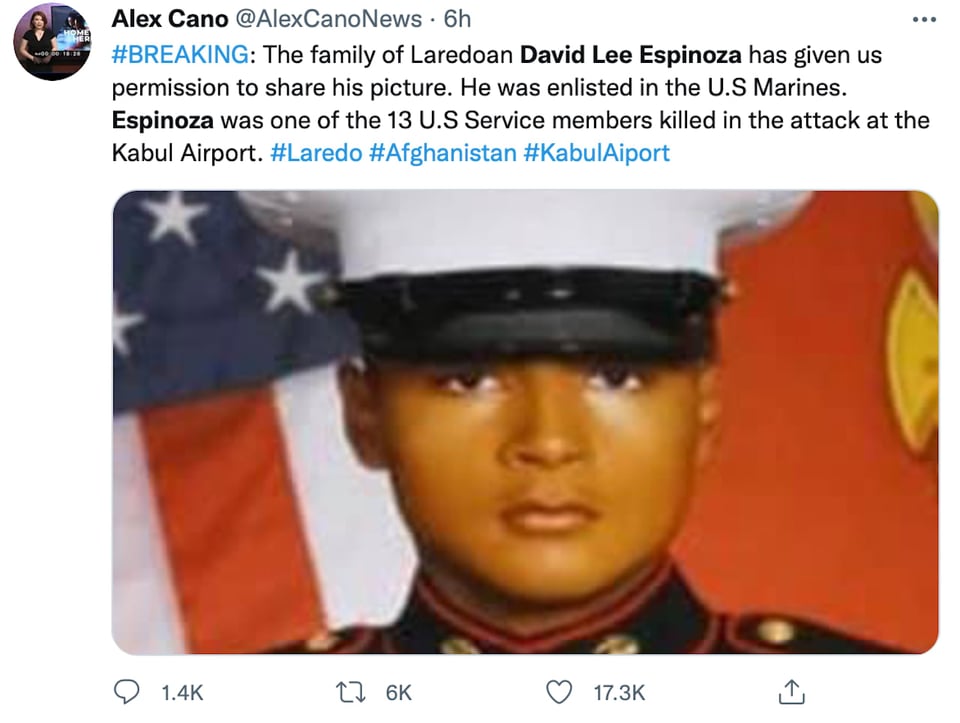David Espinoza, a fallen hero
