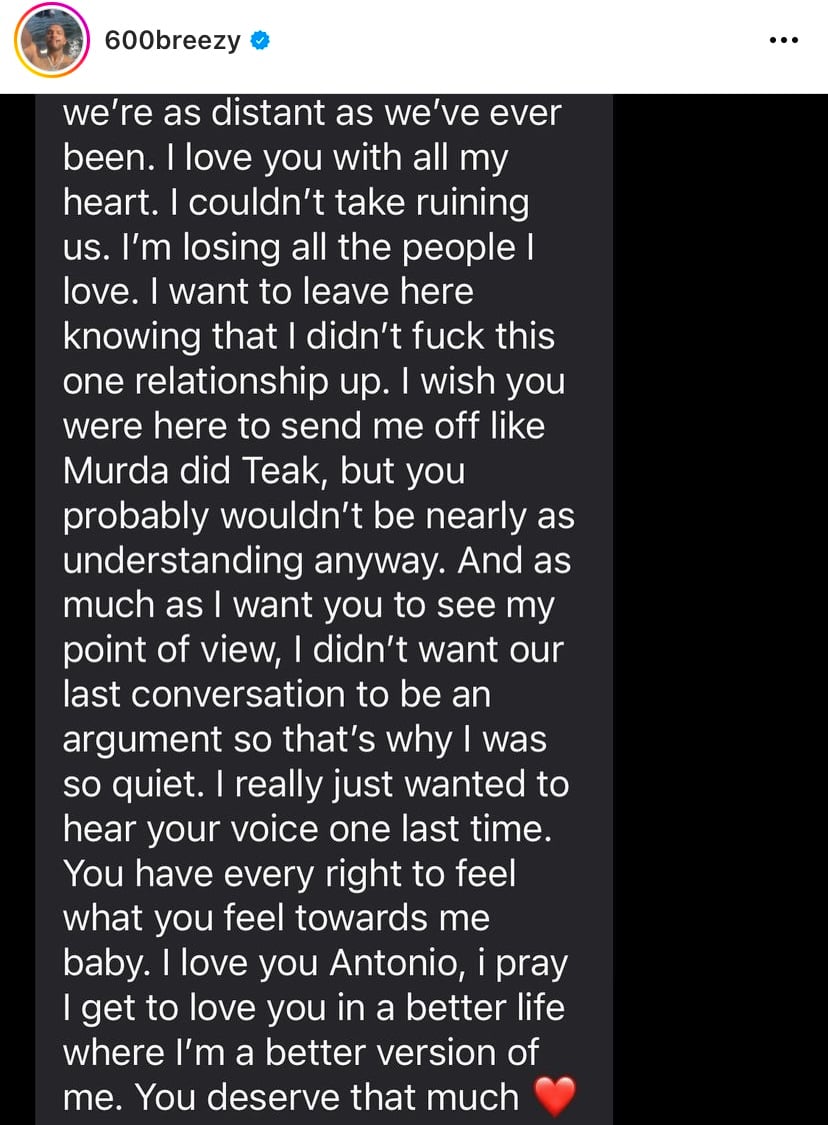 "Understand that this is my choice, this is what I wanted"Said the alleged final message from the singer's girlfriend