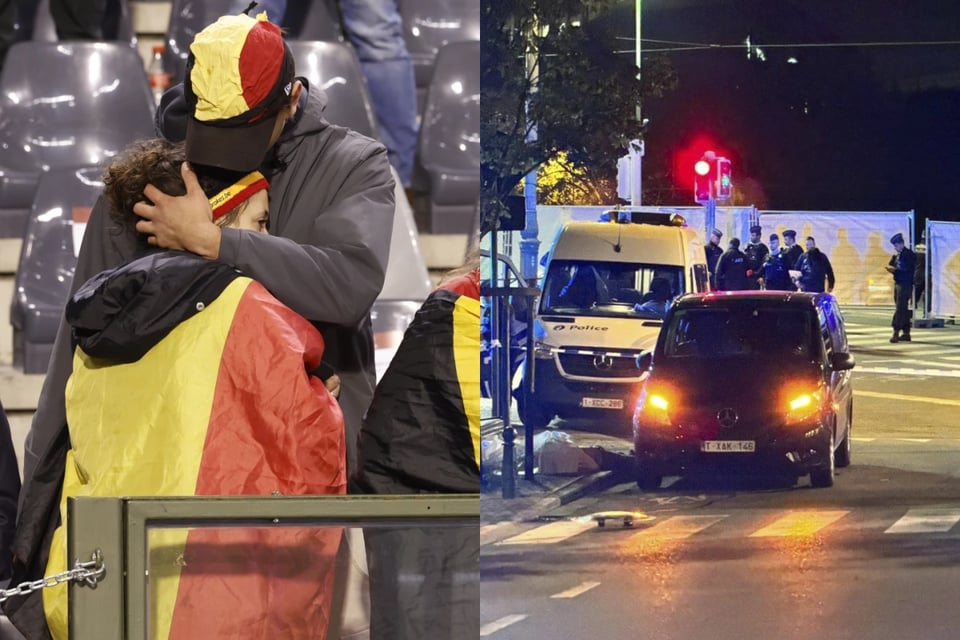 Hombre abre fuego contra dos personas en Bruselas previo a partido de fútbol