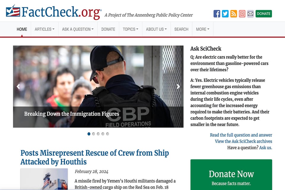 FactCheck.org, PolitiFact, exactitud, declaraciones, anuncios políticos