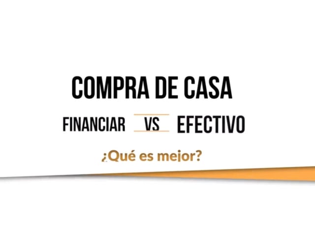 Finance or buy a house for cash:  What is better?  (Video)