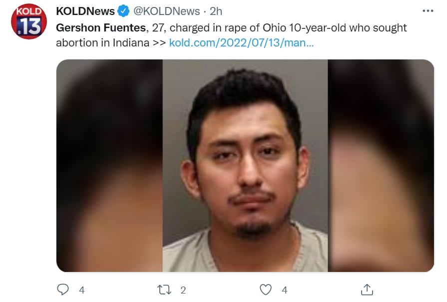 Gershon Fuentes embarazar niña