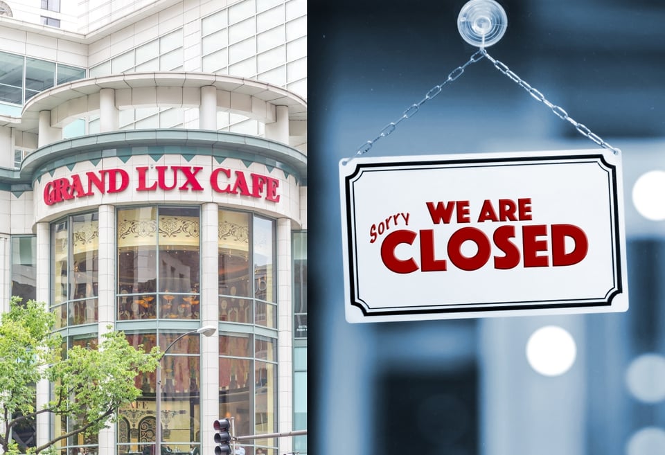 Grand Lux ​​Café cierra abruptamente popular local y sus clientes serán los más afectados