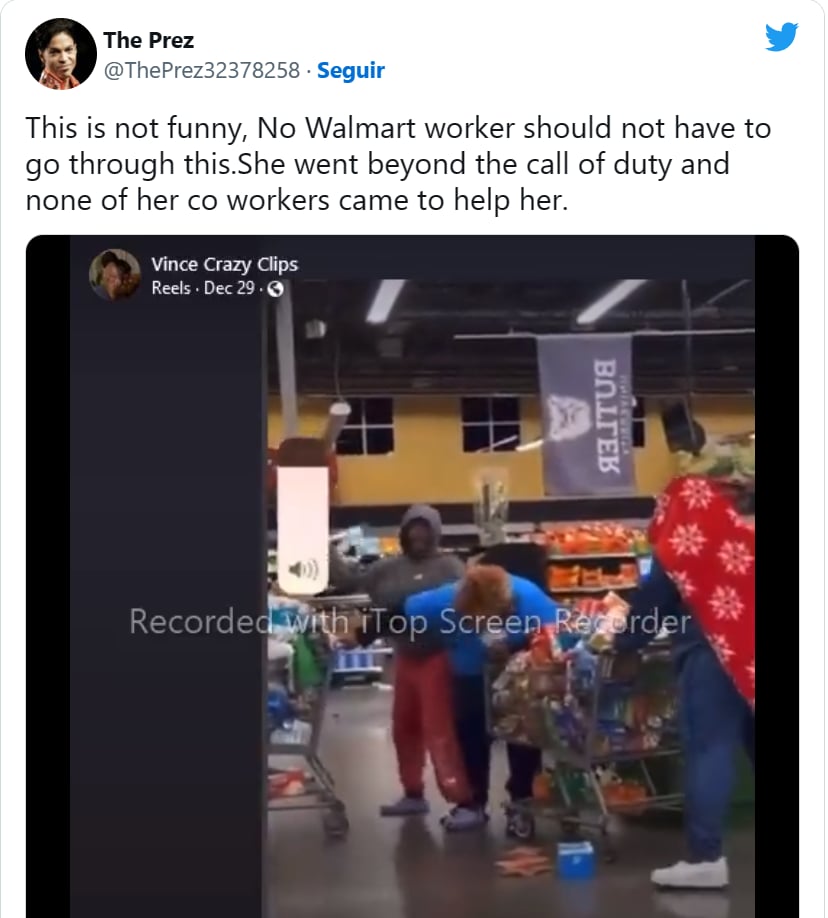 Ladrones golpean empleada Walmart