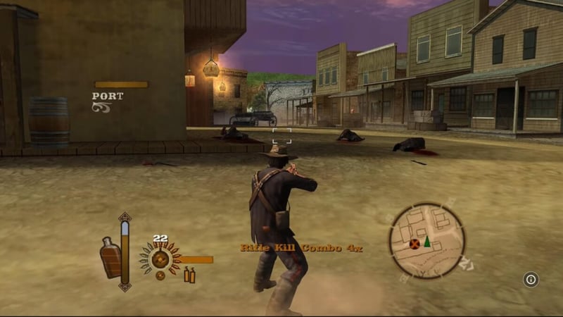 Pueblo, playstation, lejano oeste, vaqueros, mapa