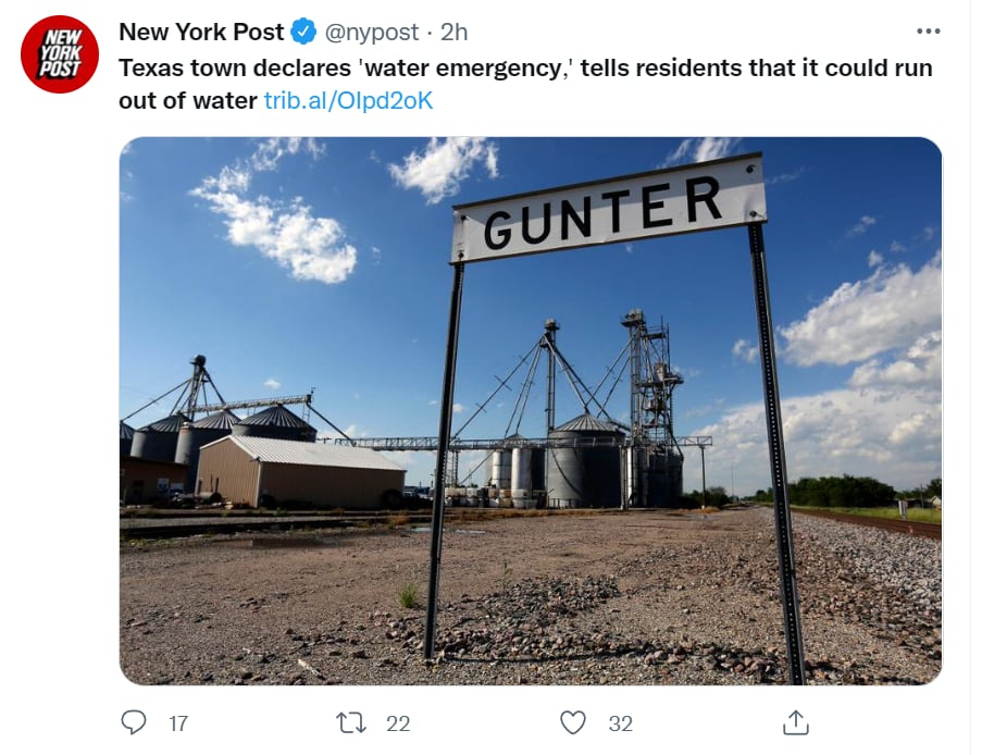 Emergencia agua Texas