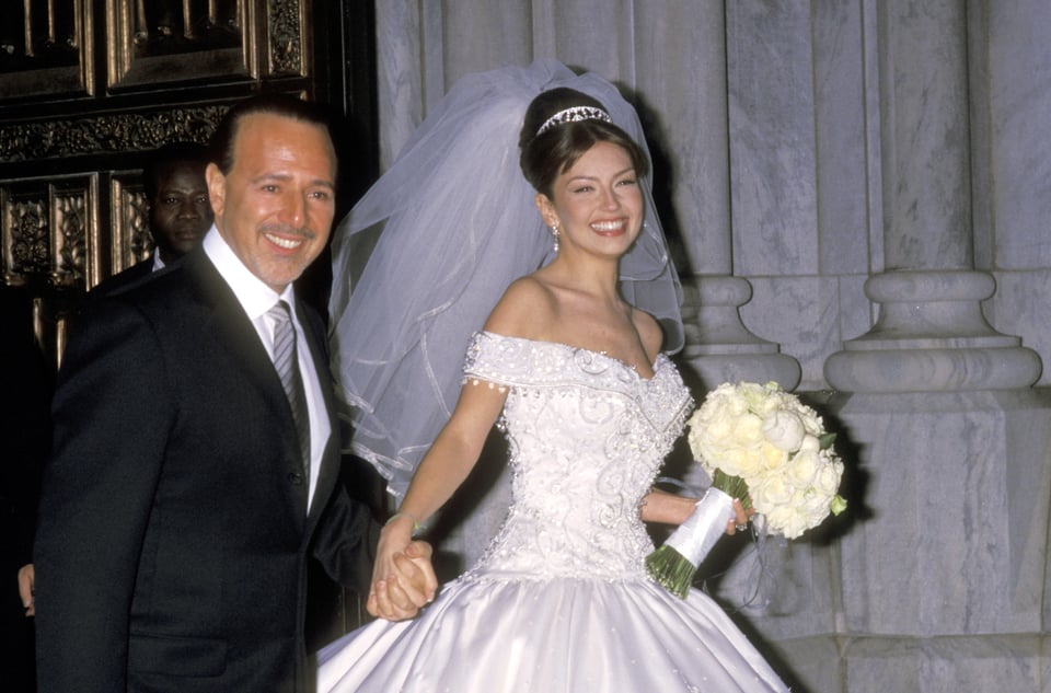 Emilio and Gloria Estefan were the godparents at the wedding 