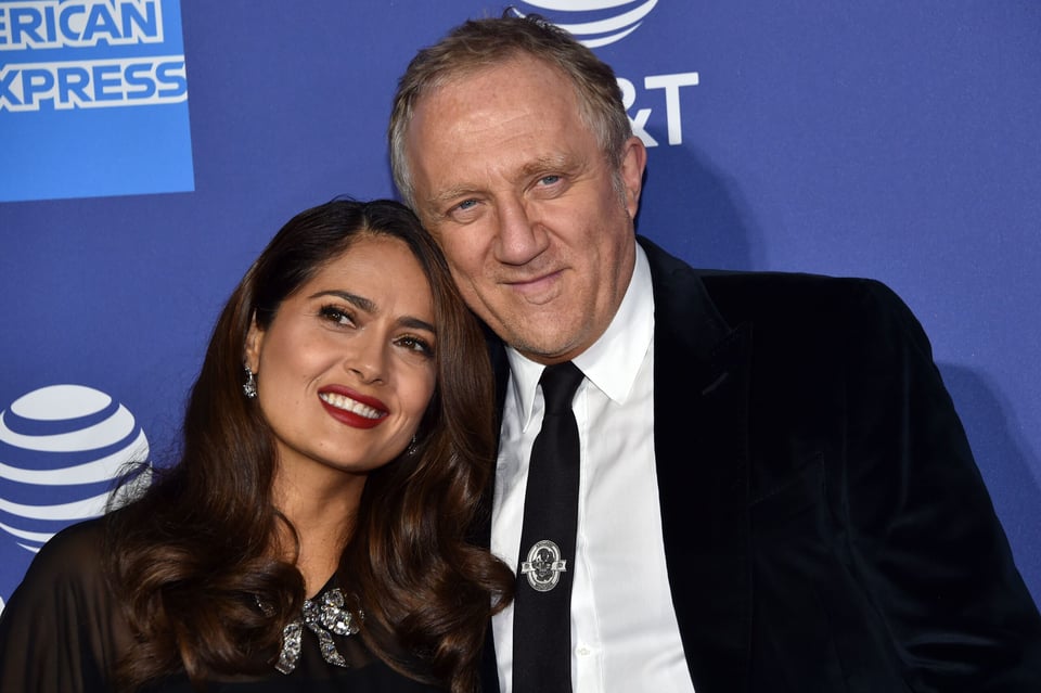 Salma Hayek esposo fotografía: Los felices esposo