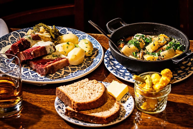 Classic dishes, Corned Beef and Cabbage, Irish Stew, Soda Bread, food