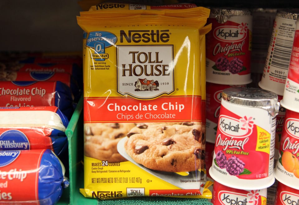 Barras de masa para galletas de chispas de chocolate de Nestlé