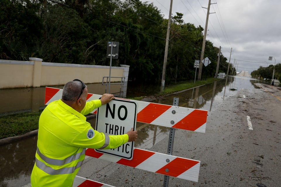 Two people electrocuted by a downed power line in Florida after Nicole hits