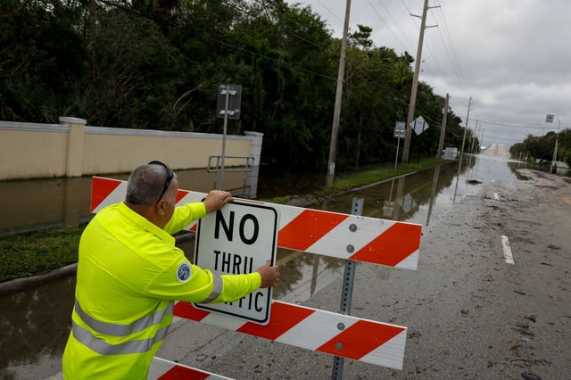 Two people electrocuted by a downed power line in Florida after Nicole hits