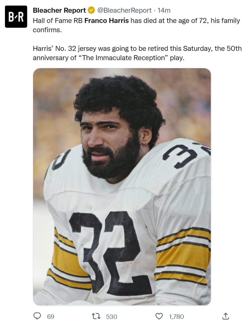 Muere Franco Harris