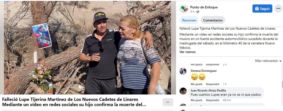 Hijo Lupe Tijerina canta a su padre: Muestra el lugar donde murió