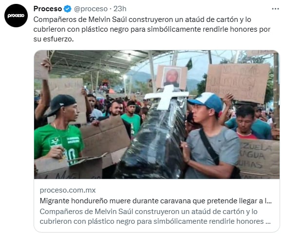 Honduran migrant caravan dies