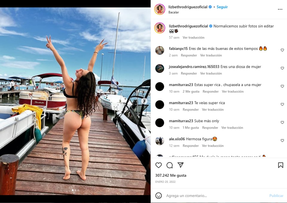 Lizbeth Rodríguez traje baño