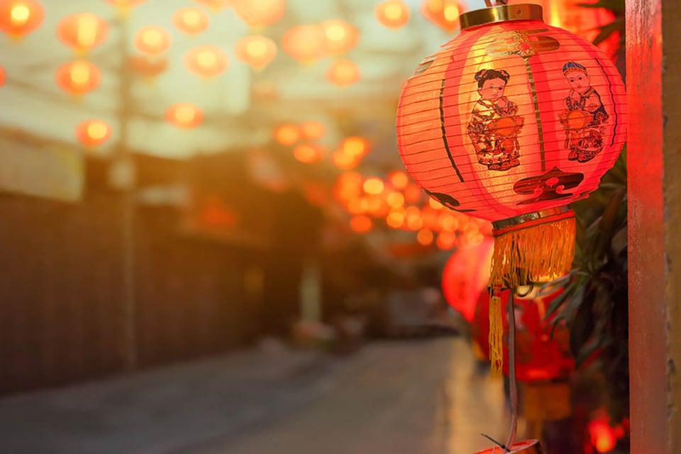 Chinese new year, lanterns, china town
