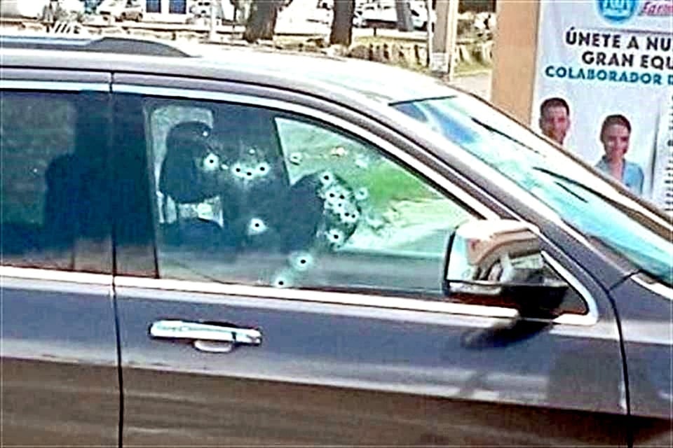 Así encontraron la troca baleada del hijo del alcalde