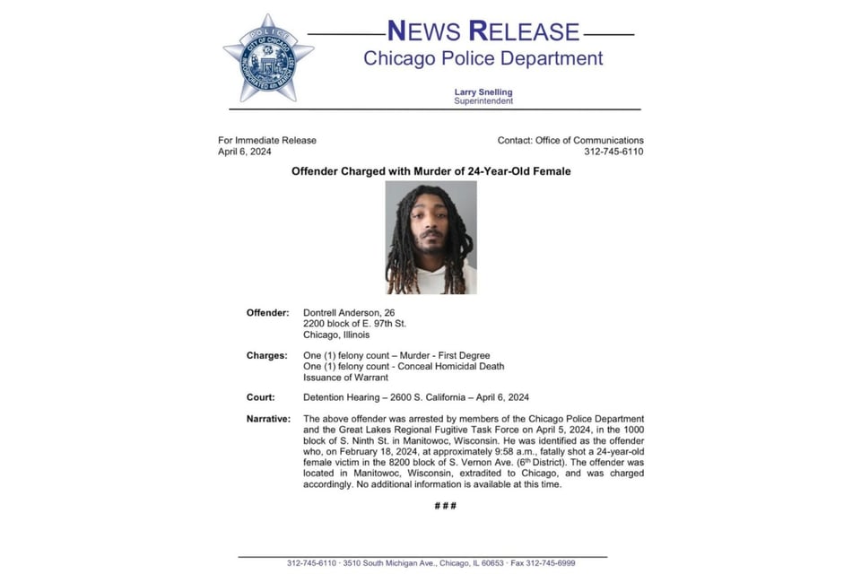 Hispana embarazada muere, crimen, arrestado, Dontrell Anderson, cárcel, MundoNOW