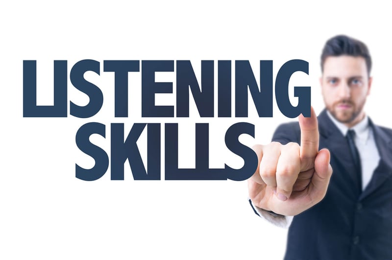 man pointing at text, Listening Skills