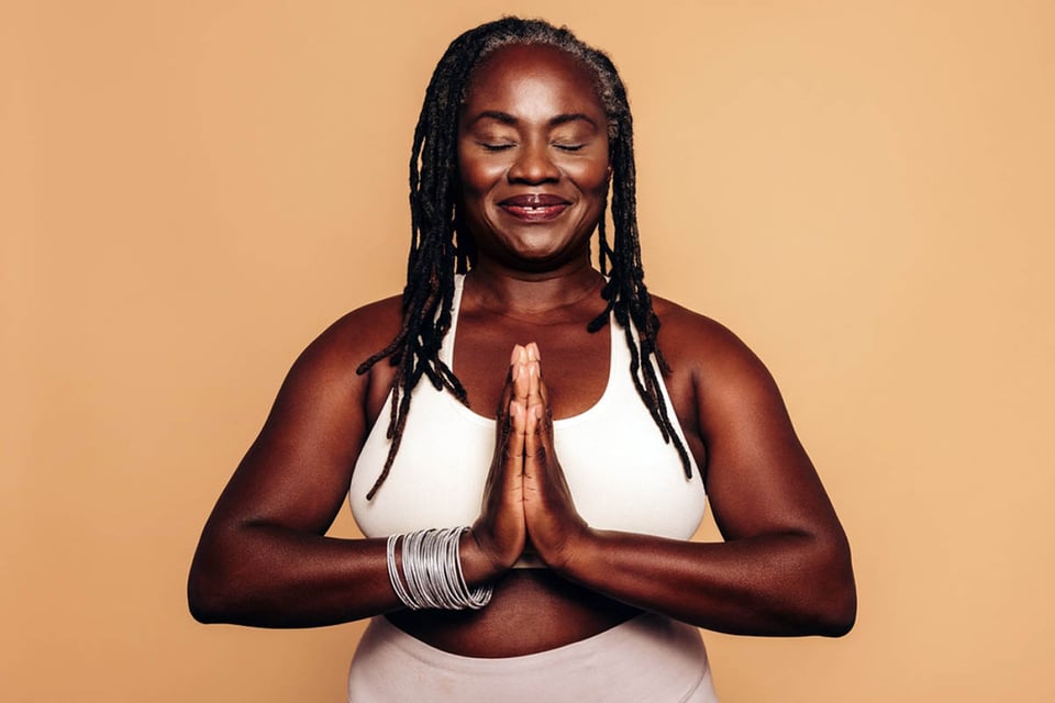 woman, meditating, Black woman, dreadlocks , yoga