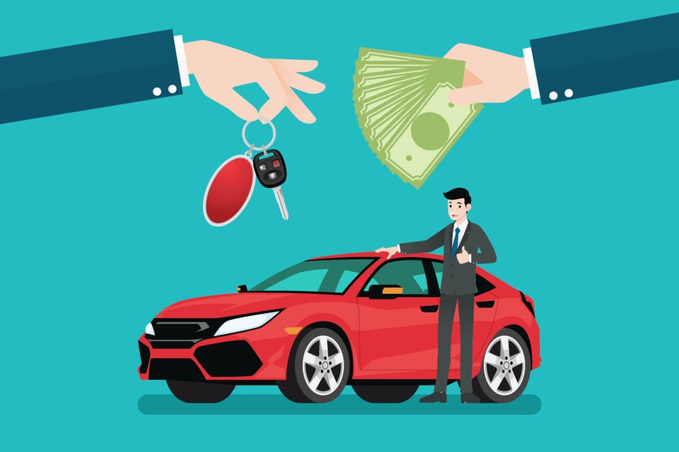 venta, grafica de auto, transacción, dinero, llaves, vender auto