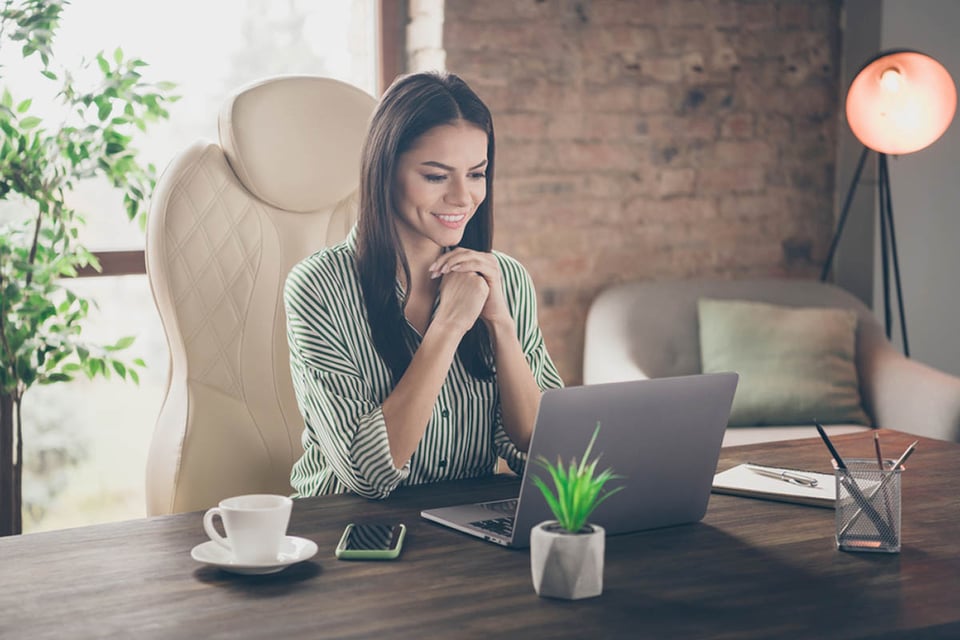 attractive cheerful confident lady, hiring 