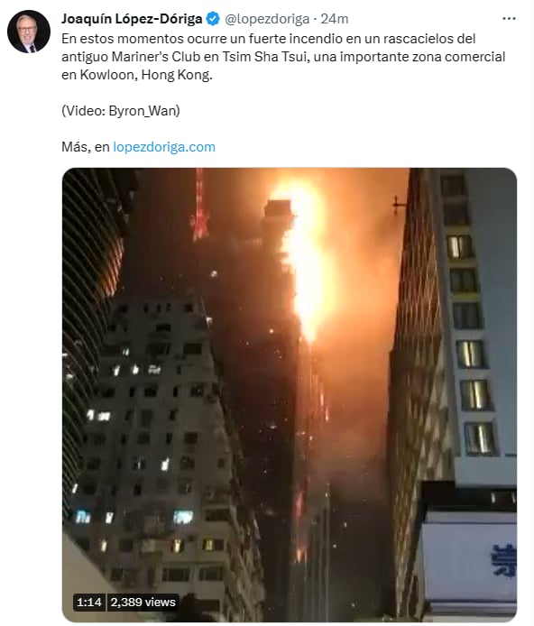 Incendio rascacielos Hong Kong