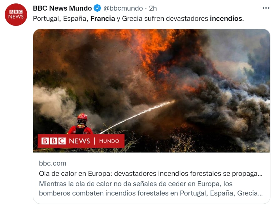 Fuego Portugal España Francia