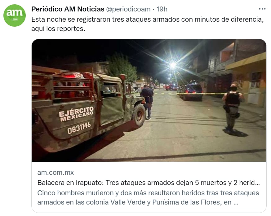 Ataques Irapuato muertos