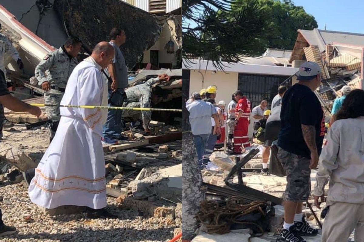 Church collapses in Mexico and death toll confirmed