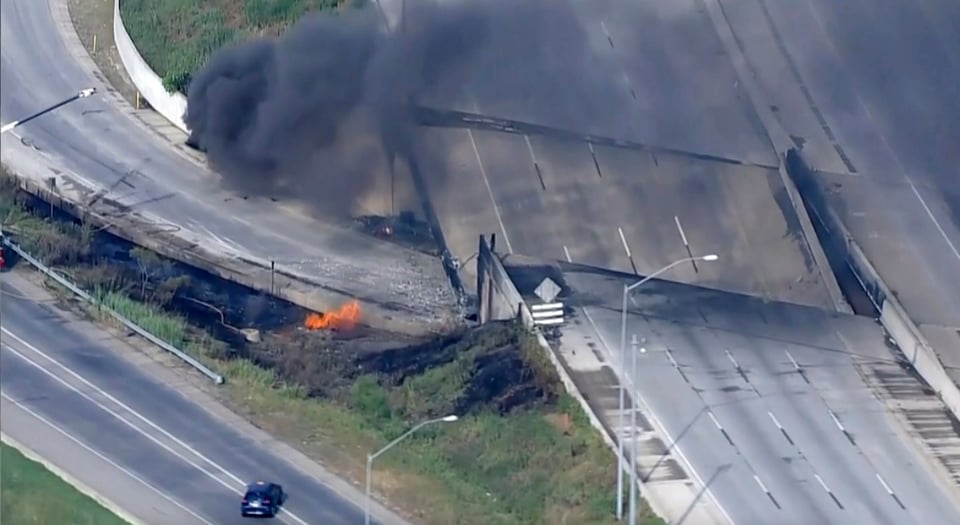 Major traffic problems after I-95 collapse in Philadelphia