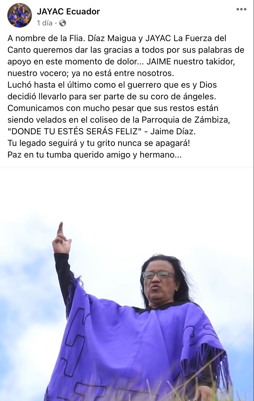 Sufrió problemas de salud poco antes de morir