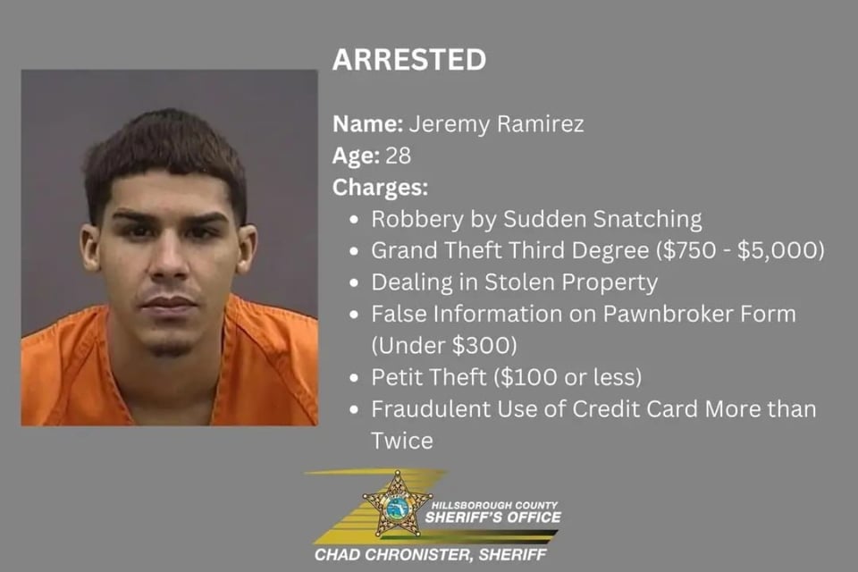 Jeremy Ramírez, hispano, mugshot, robo, Walmart, MundoNow