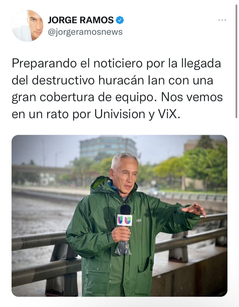 Jorge Ramos comparte logró en sus redes sociales