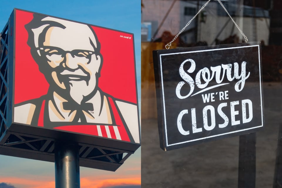 KFC cierra sin previo aviso algunas de sus sucursales en EEUU featured image