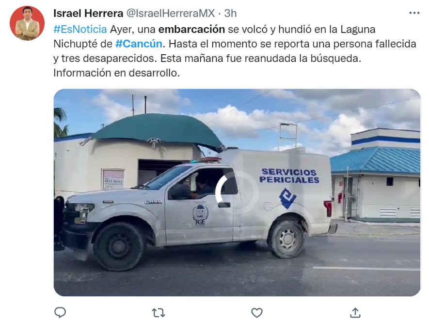 Hunde embarcación laguna Cancún