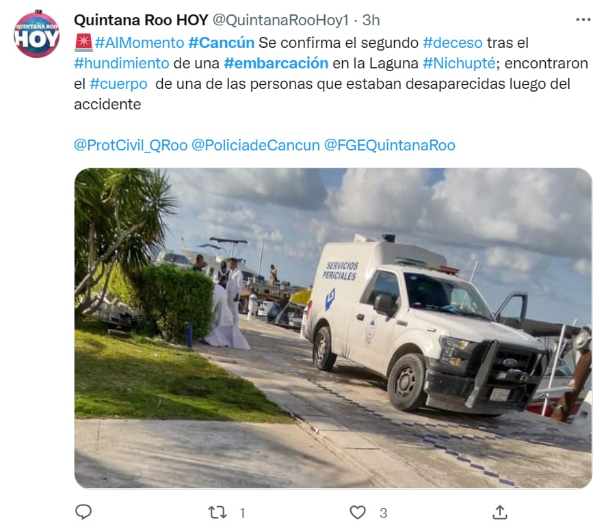 Hunde embarcación laguna Cancún