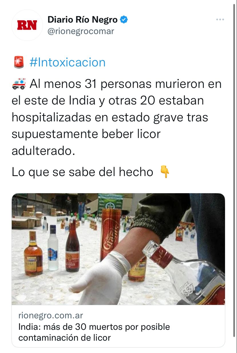 Más de mil personas han muerto por licor adulterado